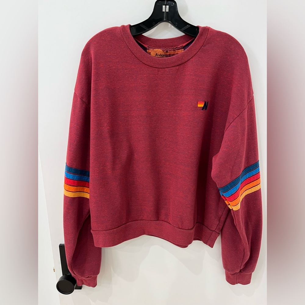 Aviator nation sweatshirt burgundy red M